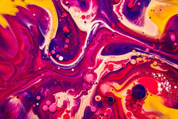 Colourful acrylic bubbles.Fluid art marble texture. Backdrop  abstract iridescent paint effect. Liquid acrylic artwork  flows and splashes. Mixed paints for interior poster.