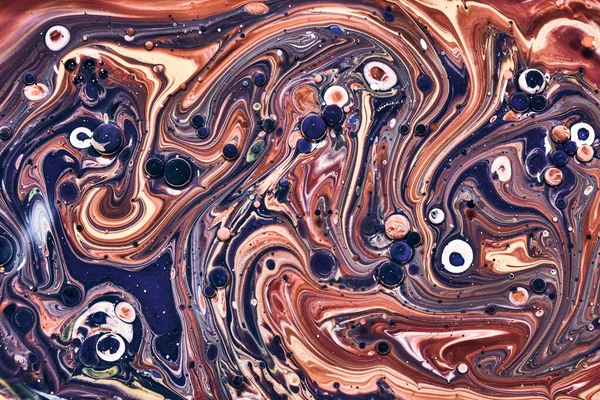 Burbujas Acrílicas Coloridas Textura Mármol Arte Fluido Fondo Abstracto Efecto — Foto de Stock