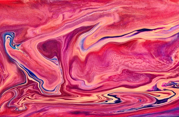 Kleurrijke Acrylbellen Vloeibare Kunst Marmeren Textuur Achtergrond Abstracte Iriserende Verf — Stockfoto