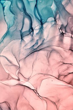 Alkol mürekkebi renkleri saydam. Soyut çok renkli mermer desen arkaplanı. Tasarım kağıdı, duvar kağıdı. Akrilik boyaları karıştırıyorum. Modern akışkan sanat. Alkol Mürekkebi Deseni