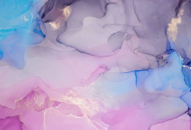 Akışkan sanat mermer dokusu. Arkaplan soyut yanardöner boya efekti. Sıvı akrilik sanat eserleri akar ve su sıçratır. İç mekan posteri için karışık boyalar. Alkol mürekkebi renkleri saydam. Tasarım kağıdı 