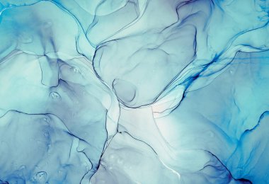 Akışkan sanat mermer dokusu. Arkaplan soyut yanardöner boya efekti. Sıvı akrilik sanat eserleri akar ve su sıçratır. İç mekan posteri için karışık boyalar. Alkol mürekkebi renkleri saydam. Tasarım kağıdı 