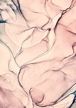 Akışkan sanat mermer dokusu. Arkaplan soyut yanardöner boya efekti. Sıvı akrilik sanat eserleri akar ve su sıçratır. İç mekan posteri için karışık boyalar. Alkol mürekkebi renkleri saydam. Tasarım kağıdı 