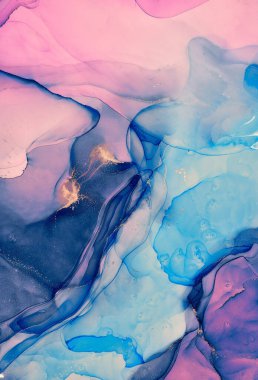 Alkol mürekkebi renkleri saydam. Soyut çok renkli mermer desen arkaplanı. Tasarım kağıdı, duvar kağıdı. Akrilik boyaları karıştırıyorum. Modern akışkan sanat. Alkol Mürekkebi Deseni