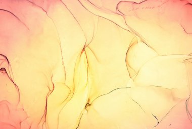 Alkol mürekkebi renkleri saydam. Soyut çok renkli mermer desen arkaplanı. Tasarım kağıdı, duvar kağıdı. Akrilik boyaları karıştırıyorum. Modern akışkan sanat. Alkol Mürekkebi Deseni