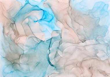 Alkol mürekkebi renkleri saydam. Soyut çok renkli mermer desen arkaplanı. Tasarım kağıdı, duvar kağıdı. Akrilik boyaları karıştırıyorum. Modern akışkan sanat. Alkol Mürekkebi Deseni