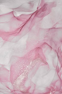 Alkol mürekkebi renkleri saydam. Soyut çok renkli mermer desen arkaplanı. Tasarım kağıdı, duvar kağıdı. Akrilik boyaları karıştırıyorum. Modern akışkan sanat. Alkol Mürekkebi Deseni