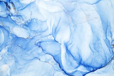 Alkol mürekkebi renkleri saydam. Soyut çok renkli mermer desen arkaplanı. Tasarım kağıdı, duvar kağıdı. Akrilik boyaları karıştırıyorum. Modern akışkan sanat. Alkol Mürekkebi Deseni