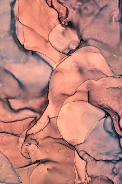 Alkol mürekkebi renkleri saydam. Soyut çok renkli mermer desen arkaplanı. Tasarım kağıdı, duvar kağıdı. Akrilik boyaları karıştırıyorum. Modern akışkan sanat. Alkol Mürekkebi Deseni