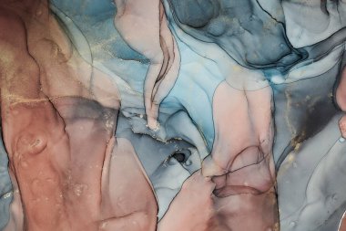 Alkol mürekkebi renkleri saydam. Soyut çok renkli mermer desen arkaplanı. Tasarım kağıdı, duvar kağıdı. Akrilik boyaları karıştırıyorum. Modern akışkan sanat. Alkol Mürekkebi Deseni