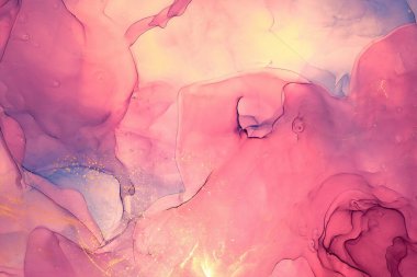 Alkol mürekkebi renkleri saydam. Soyut çok renkli mermer desen arkaplanı. Tasarım kağıdı, duvar kağıdı. Akrilik boyaları karıştırıyorum. Modern akışkan sanat. Alkol Mürekkebi Deseni