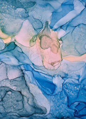 Alkol mürekkebi renkleri saydam. Soyut çok renkli mermer desen arkaplanı. Tasarım kağıdı, duvar kağıdı. Akrilik boyaları karıştırıyorum. Modern akışkan sanat. Alkol Mürekkebi Deseni