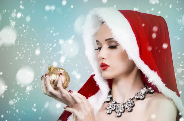 Beautiful Christmas woman — Stock Photo, Image