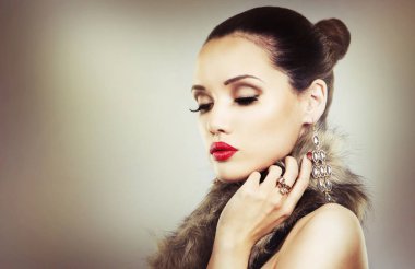 güzel altın glamour kadın 