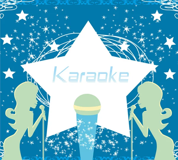 Karaoke fiesta invitación póster diseño plantilla . — Archivo Imágenes Vectoriales