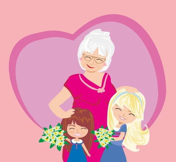 Happy Grandmas Day  card — Stock Vector