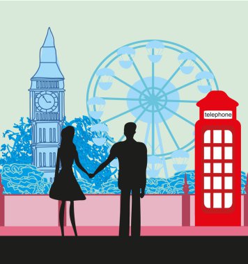 Londra 'da romantik bir çift