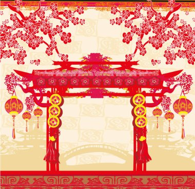 Çin Yeni Yıl Kartı İçin Sonbahar Festivali