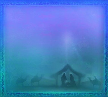 İsa 'nın Beytüllahim' de doğuşu - soyut kart