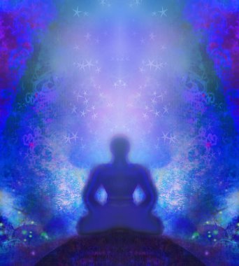 adam siluet meditasyon, yoga