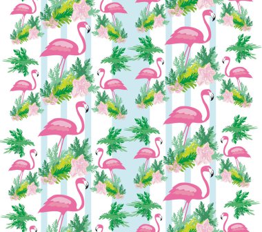 Kusursuz flamingo kuş deseni 