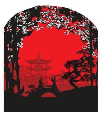 Japon samuray savaşçıları kartı 