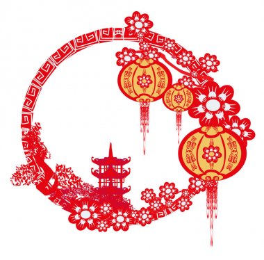 Çin Yeni Yıl Festivali için Sonbahar ortası Festivali