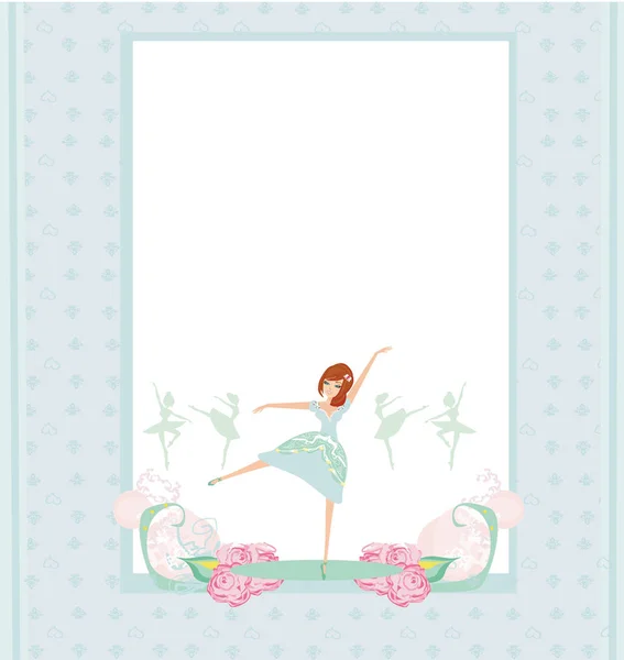 Bela bailarina - cartão abstrato — Vetor de Stock