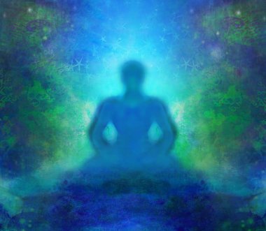 adam siluet meditasyon, yoga