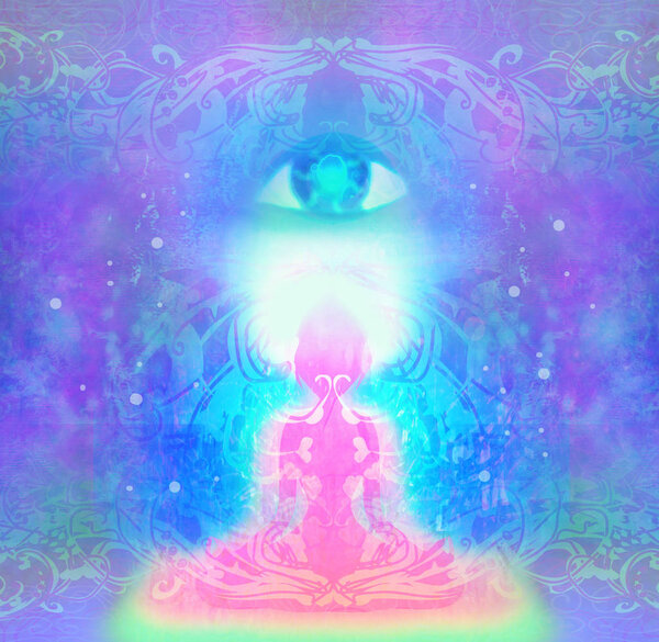 Woman with third eye, psychic supernatural senses