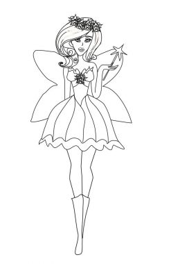 Güzel peri doodle illüstrasyon