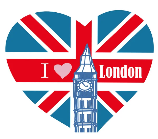 I love London - Banner — Stock Vector