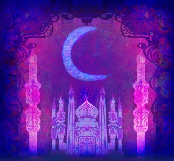 Ramadan kareem design bei nacht — Stockfoto