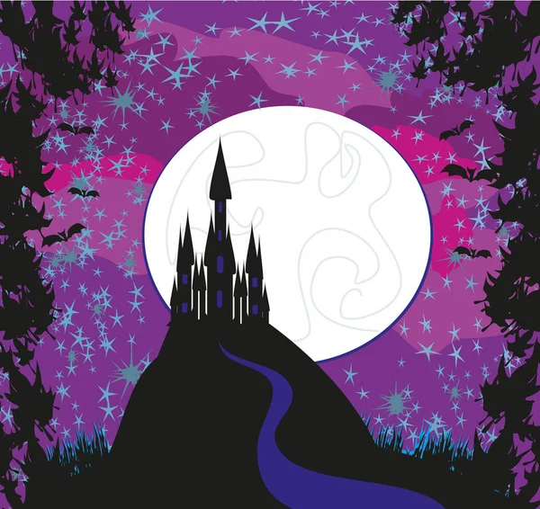 Magic Fairy Tale Princess Castle — Stock Vector