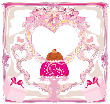 mutlu doğum günü pastası kartı 