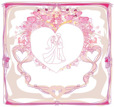 Düğün dansçıları - davetiye kartı