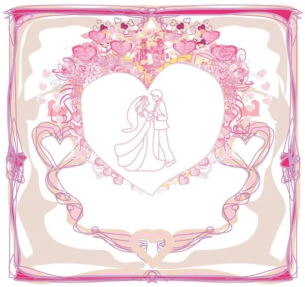 Düğün dansçıları - davetiye kartı