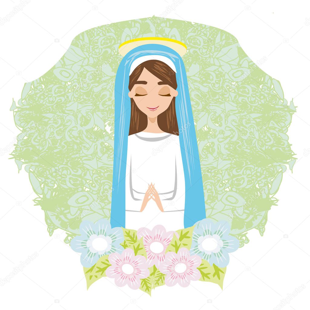 Holy Mary religion card