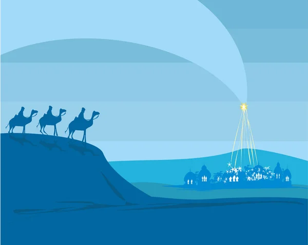 Geburt Jesu in Bethlehem — Stockvektor