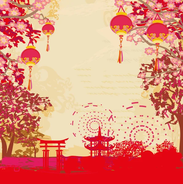 Festa di metà autunno per il capodanno cinese — Vettoriale Stock