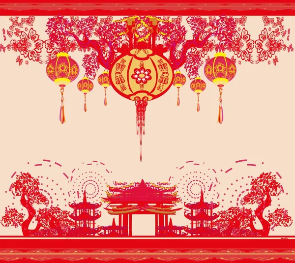 Mid-najaar Festival voor Chinees Nieuwjaar - frame — Stockvector