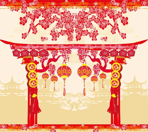 Fête de la mi-automne pour le Nouvel An chinois — Image vectorielle