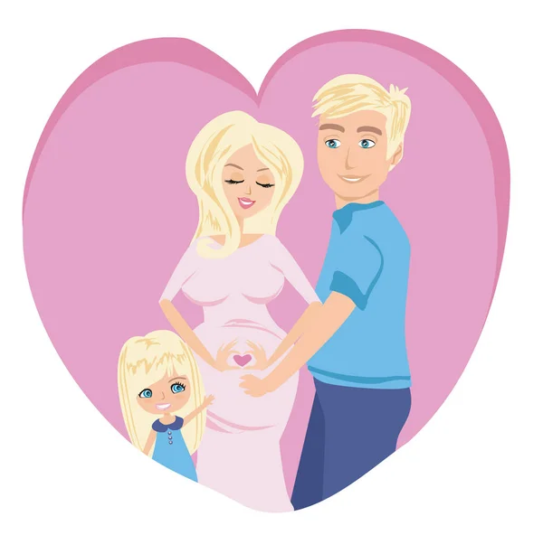 Happy family vector illustration — Stock Vector