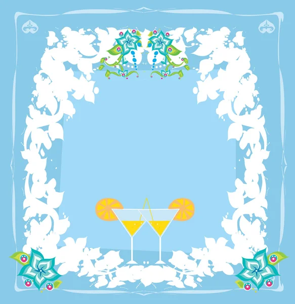 Cocktail party Invito Card — Vettoriale Stock