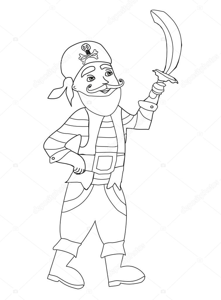 Funny Pirate coloring book