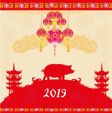 Çince Zodyak domuz - yılı çerçeve