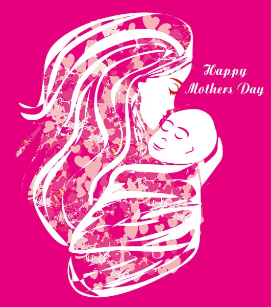 Happy Mothers Day card — Stock Vector