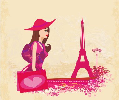 Paris 'te alışveriş yapan güzel kadınlar.