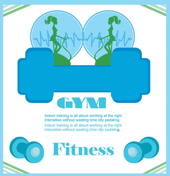 Fitness kulübü afiş poster — Stok Vektör