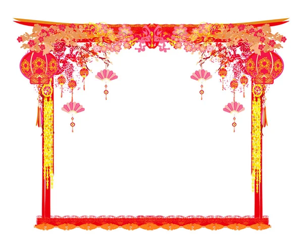 Festival de meados de outono para o Ano Novo Chinês - quadro — Vetor de Stock